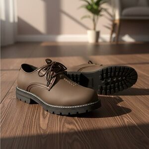 Elegant Brown Men's Derby Shoes